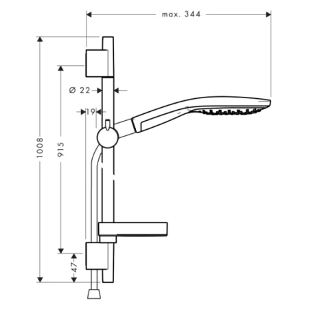 душевой гарнитур hansgrohe raindance select s 27803000