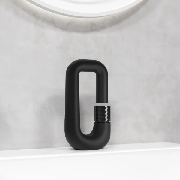 смеситель для раковины iddis twist twiblbti01 матовый черный
