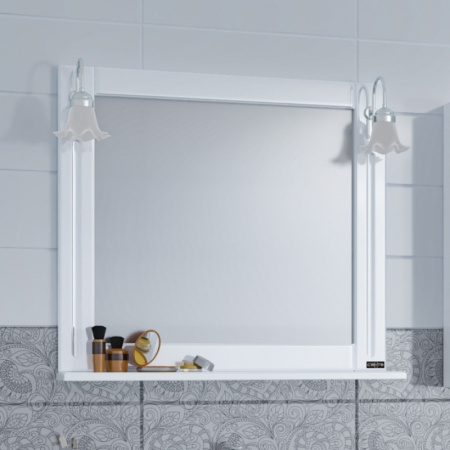 Зеркало 90х82 см белый глянец Санта Монарх 700208 Зеркало 90х82 см белый глянец Санта Монарх 700208