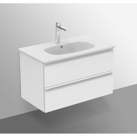 тумба под раковину ideal standard tesi 80 t0051ov подвесная белая глянцевая