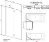 шторка для ванны radaway torrenta pnd 121 l прозрачное