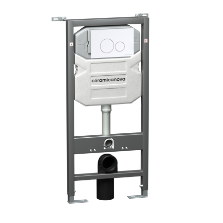 Инсталляция Ceramicanova Envision Round CN1001W для унитаза с клавишей смыва белая
