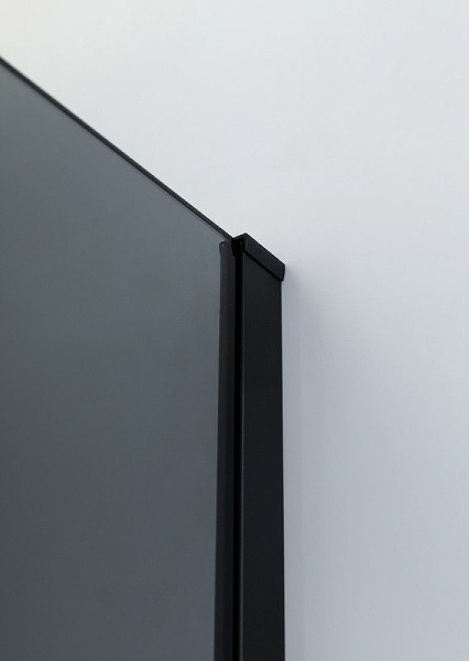 душевой уголок cezares slider 100x80 slider-ah-1-80-90/100-grigio-nero профиль черный матовый стекло тонированное