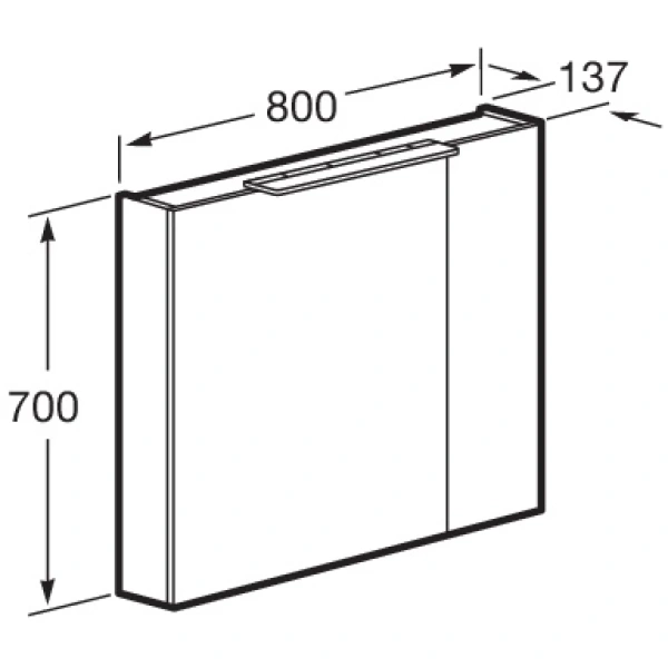 зеркальный шкаф 80x70 см капучино roca oleta a857647515