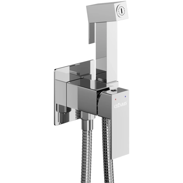 гигиенический душ cezares slider slider-dif-01 со смесителем, хром