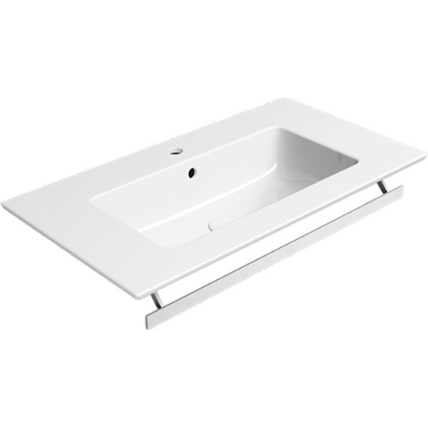 раковина gsi pura 8885111 подвесная, 82.6x46 см, bianco lucido (белый глянец)