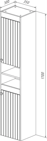 шкаф пенал для ванной lemark romance lm07r35p белый глянцевый