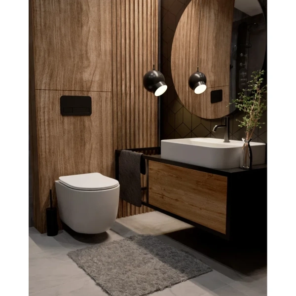 смеситель для раковины aquame siena aqm6210gm без донного клапана, оружейная сталь