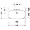 раковина полувстраиваемая duravit happy d.2 2318800060