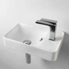 раковина подвесная 45 см artceram savon lml003 01;00 27х45 см, белая