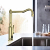 смеситель для кухни aquatek классик aq1580pg, цвет полированное золото.