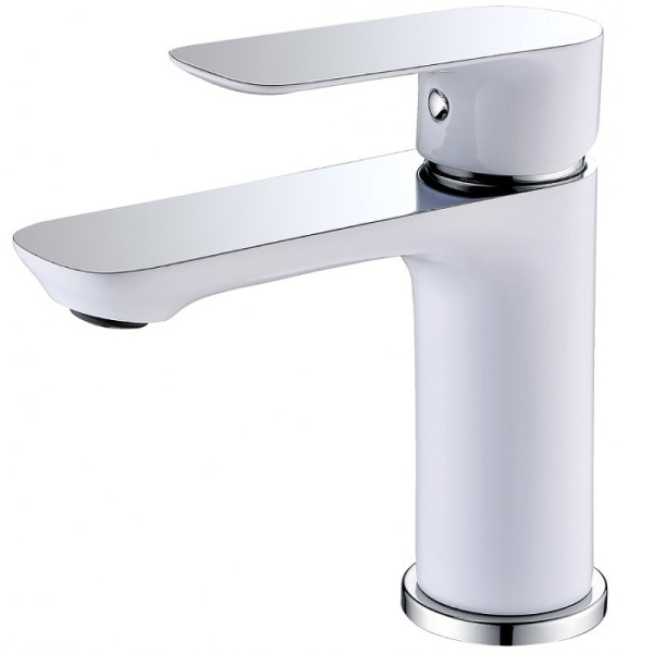 смеситель для раковины abber weiss insel af8010w цвет белый \ хром