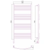полотенцесушитель электрический 1200x600 белый матовый мэм левый, перемычка выгнутая сунержа богема 3.0 30-5802-1260