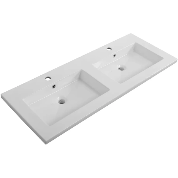 раковина cezares czr-8070-120-2 121x46 см, накладная, белый