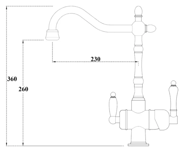 смеситель для кухни zorg clean water zr 326 yf br
