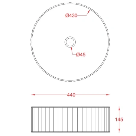 раковина накладная 44 см artceram millerighe osl010 01 00, белая