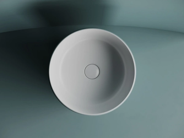 раковина ceramicanova element cn6073mw накладная, ø36 см, белая матовый