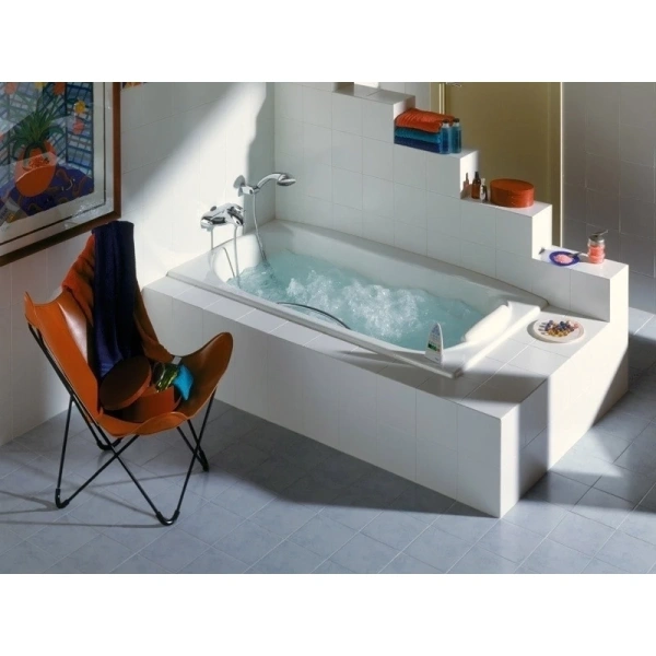 ванна чугунная roca akira set/2325g000r/526804010/150412330 170x85 см, с ручками, антискользящим покрытием, белый