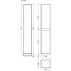 шкаф пенал sancos libra floor 35 plb35fw белый глянец