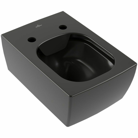 унитаз villeroy&boch memento 2.0 4633r0r7 подвесной, безоботквый, без сиденья, pure black с ceramicplus