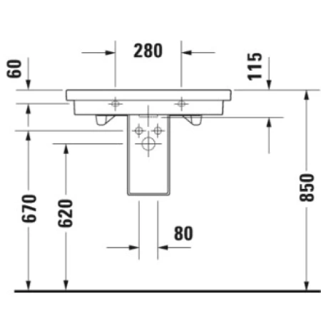раковина накладная 70 см duravit 2nd floor 049170 00 00