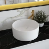 раковина накладная aqueduto espiral esp0120 ø40 см, белая матовый