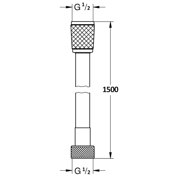 душевой шланг aquame aqm1500b 150 см, черный