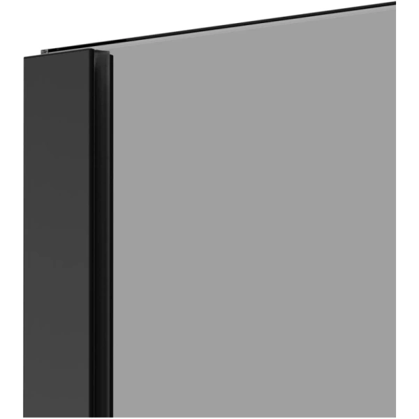 душевая перегородка berges sky black 064029 120 см, профиль черный матовый, стекло тонированное