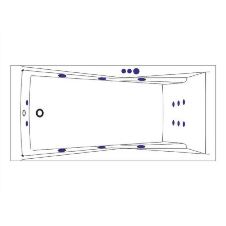 акриловая ванна excellent palace 170x75 "smart" цвет бронза