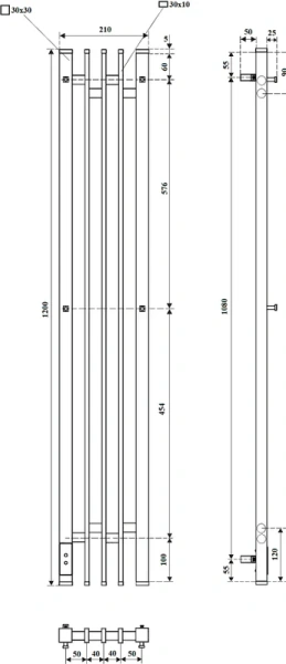 полотенцесушитель point фрея pn20732w электрический, 21x120 см, белый