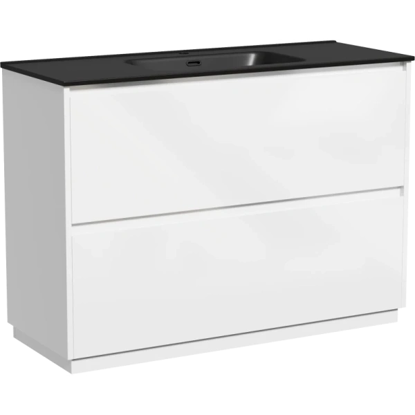 тумба под раковину sancos libra floor 120 lb120f-1w белый глянец