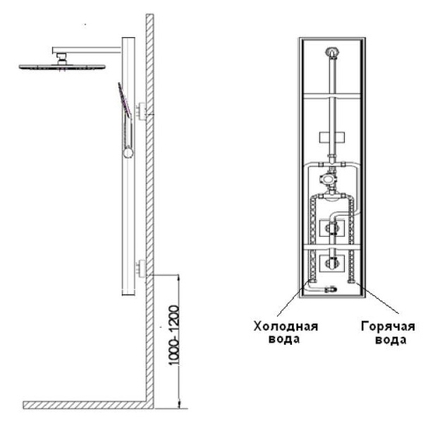 душевая панель weltwasser gl 14251 bl 10000001050 черная