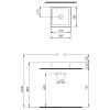раковина 38,5x38,5 см berges ego sl 181010