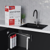 смеситель для кухни lemark comfort lm3075c085 хром черный