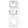 кухонная мойка lemark sinara 400-u 9910065 серый шелк