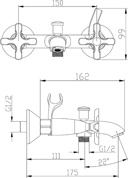 смеситель для ванны с душем lemark duetto lm5712c
