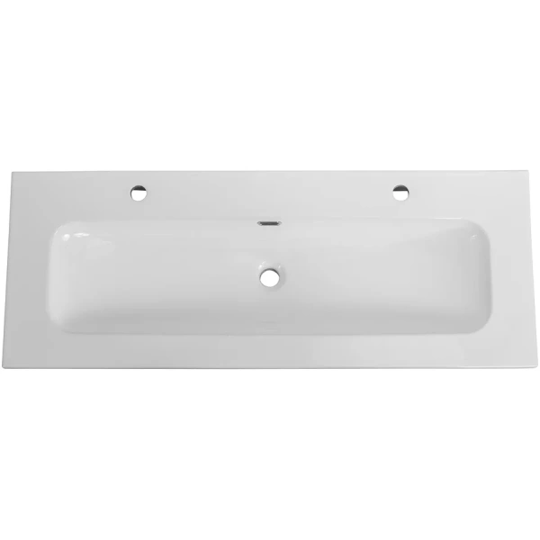 раковина cezares eco czr-8073-120-1-2 121x46 см, накладная, белый