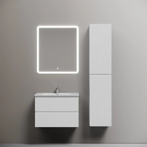 тумба под раковину sancos snob r snr70w 69 см, подвесная, белый матовый
