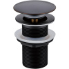 Донный клапан Boheme Black 612-B/2 click-clack, черный