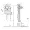 бачок скрытого монтажа oli74 plus direct 601603/216250, механический, 4/2л