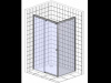душевой уголок vegas glass zp+zpv 100*70 08 02 профиль глянцевый хром, стекло шиншилла