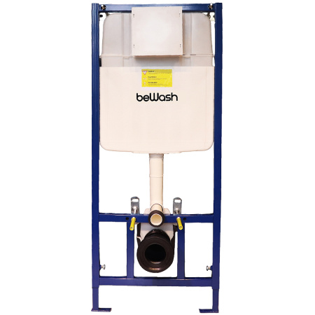 инсталляция bewash bw74 k500rzvp0400pk000000 для унитаза, с клавишей смыва хром глянцевый