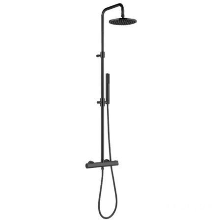 Душевая система Webert Elio EL980507560METAL с верхним душем металл, черный матовый