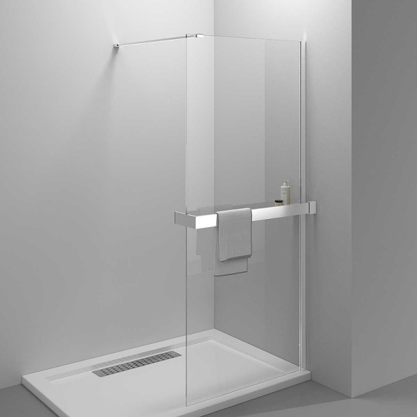 душевая перегородка vincea walk-in hr 90 vsw-4hr900cl профиль хром, стекло прозрачное