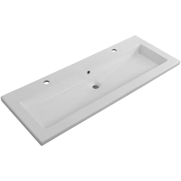 раковина cezares czr-8070-120-1-2 121x46 см, накладная, белый