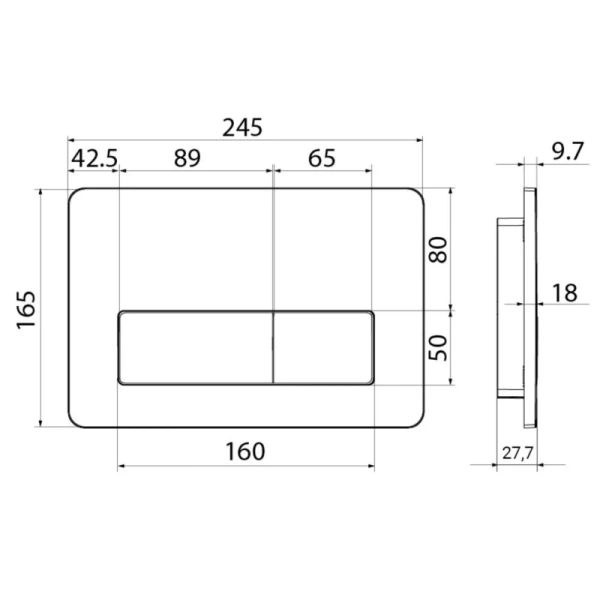 кнопка для инсталляции iddis unifix uni80m0i77 универсальная матовый цвет хром 080