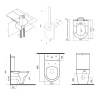 унитаз компакт am.pm inspire ck50c1704w с гигиеническим душем и ершиком с бачком и сиденьем микролифт