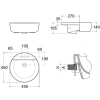 раковина полувстраиваемая ideal standard connect 45х45 см e806501