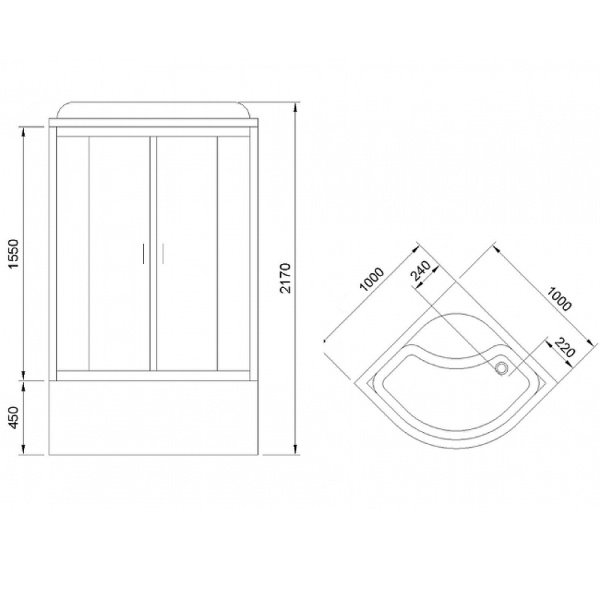 душевая кабина royal bath rb100nrw-t