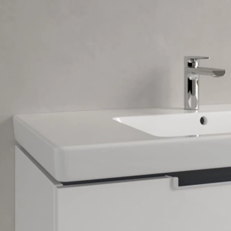 раковина villeroy & boch subway 2.0 7175a0r1 подвесная, с переливом, нешлифованный, 100x47 см, альпийский белый ceramicplus 